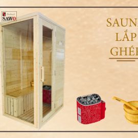 PHÒNG SAUNA LẮP GHÉP ĐÔMI 1,2x1x2m 